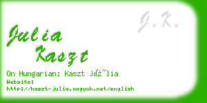 julia kaszt business card